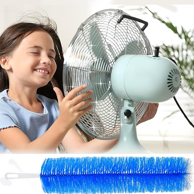 Fan Cleaner Brush，Fan Brush Cobweb Duster Microfiber Duster Ideal for Ceiling Duster, Household Duster Curtains，Fan Cleaner for Box Fan（2PCS）