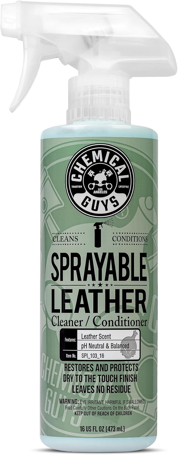 Chemical Guys, Sprayable Leather Cleaner & Conditioner in One Spray, 16 oz