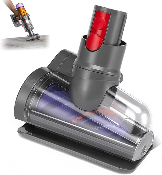 Mini Motorized Tool Brush Head Compatible with Dyson Digital Slim/V12 Detect Slim Cordless Vacuum Cleaner, Handheld Couch Vacuum Attachment Anti-Tangle Replacement Head Suitable for Long and Pet Hair