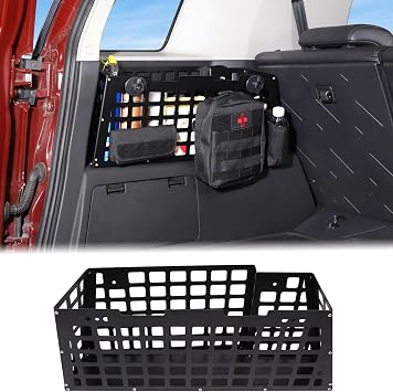 Aunginsy Car Trunk Organizer Compatible with Toyota FJ Cruiser 2007-2021+, Aluminum Alloy Car Rear Tailgate Left Side St
