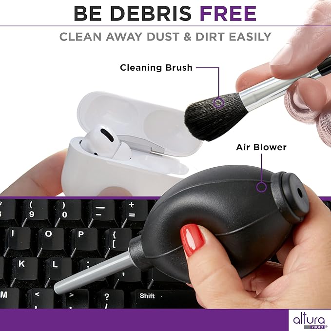 Keyboard Cleaner & Laptop Cleaning Kit - All-In-One Electronic Screen Cleaner for Computer, PC, MacBook, iPhone, Camera Accessories - Gifts for Gamers Men, Stocking Stuffers for College Tech Guy Geeks