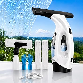 Window Vacuum Cleaner Electric Squeegee Cordless Glass Cleaner Tool Handheld Power Scraper with 28cm Blade for Window Shower Car - Cleanova