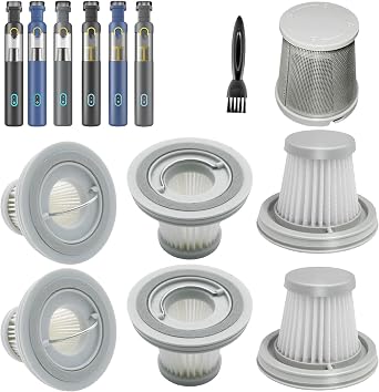 6pack Hepa Filters Replacement Compatible with Fanttik Car Vacuum V8 Series（Fanttik Slim V 8 Mate & V8 Apex Car Vac), Wa
