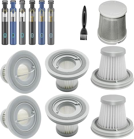 6pack Hepa Filters Replacement Compatible with Fanttik Car Vacuum V8 Series（Fanttik Slim V 8 Mate & V8 Apex Car Vac), Wa