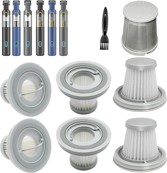 6pack Hepa Filters Replacement Compatible with Fanttik Car Vacuum V8 Series（Fanttik Slim V 8 Mate & V8 Apex Car Vac), Wa