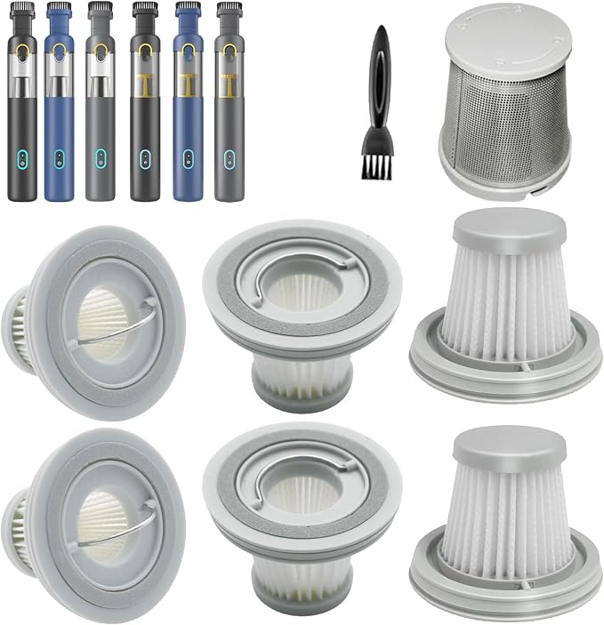 6pack Hepa Filters Replacement Compatible with Fanttik Car Vacuum V8 Series（Fanttik Slim V 8 Mate & V8 Apex Car Vac), Wa