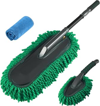 FLORICH Microfiber Car Duster Kit, Large Extendable Car Duster Exterior Scratch Free, Durable Car Brush Interior for Car