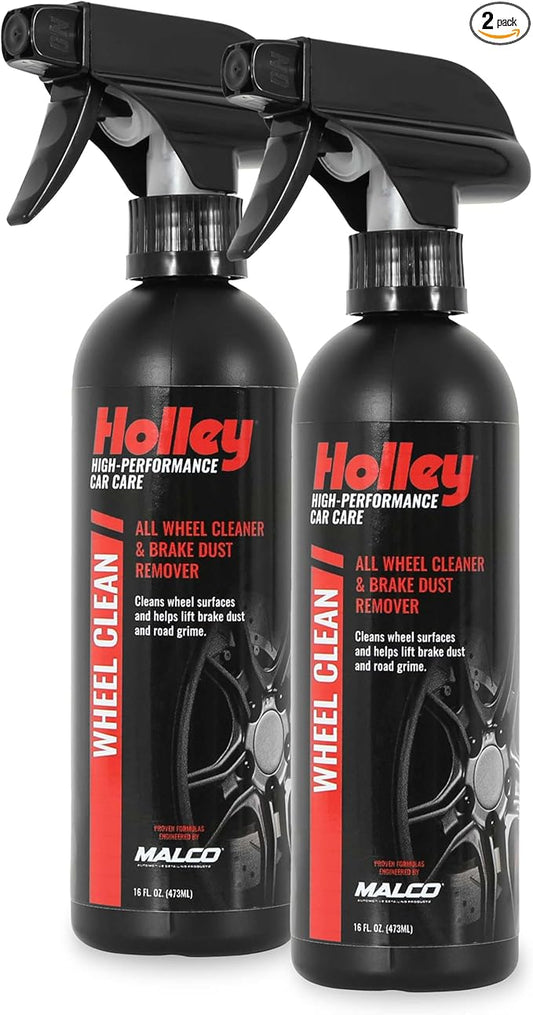 Holley Wheel Clean - Wheel Cleaner & Brake Dust Remover - Acid-Free Formula for Tires - Spray on and Dissolve Grime - 16 oz. - 2 Pack
