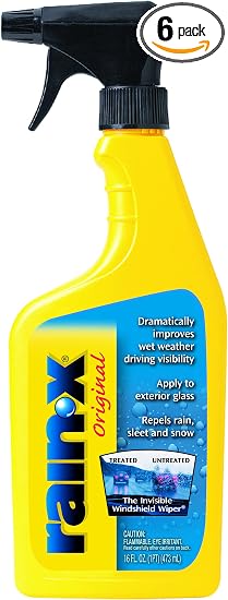 Rain-X 800002250-6PK Glass Treatment Trigger, 16 Fl Oz - Exterior Glass Treatment to Dramatically Improve Wet Weather Dr