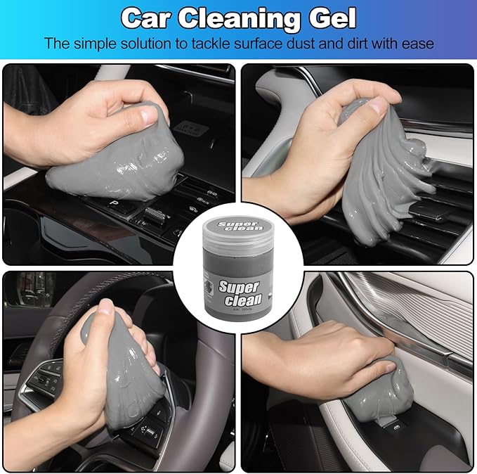 Car Cleaning Kit, Car Detailing Kit with Car Vacuum 8000PA High Suction, Car Interior Cleaning Supplies with Detailing Brushes, Windshield Cleaner Tool, Car Accessories for Men & Women