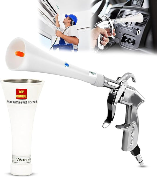 Premium Tornado Air Blow Gun with Nozzle Car Interior cleaning Quickly Blasts Dirt and Dust Dryer Vent Cleaner Wash Kit Hose Car Detailing Supplies Turbo Tool Works with Air Compressor P 6-9.2 Bar