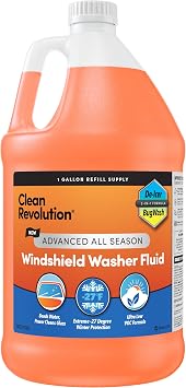 Clean Revolution Advanced All Season Windshield Washer Fluid Ultra Low VOC Formula - Extreme -27°F Winter Protection - M