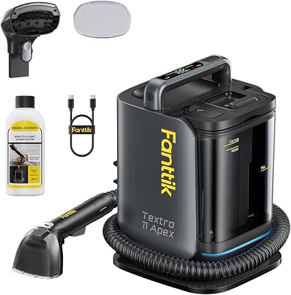 Fanttik Textra 11 Apex Cordless Carpet and Upholstery Cleaner, Self-Cleaning Tool, 150W Brushless Motor, 2 Cleaning Modes, Light-Duty Portable Spot Cleaner for Car, RV Interiors, Sofas, Area Rugs - Cleanova