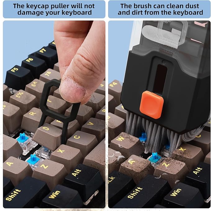 Ordilend All-in-1 Keyboard Cleaner and Laptop Cleaning Kit - Professional Computer Screen-Safe Tools for MacBook and Electronics - Portable Brush Set for Gamers and Remote Professionals