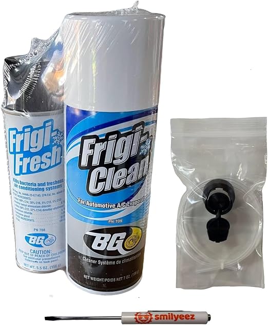 Smilyeez BG Frigi-Clean Aerosol AC Evaporator Cleaner and Frigi-Fresh Kit with Evaporating Cleaning Nozzle PN 6404 (1 Ki