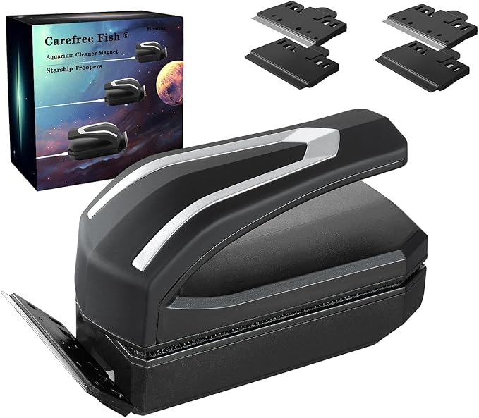 Carefree Fish Aquarium Super Powerful Magnetic Cleaner Glass Fish Tank Magnet Brush with 4 Algae Scrapers Floating M