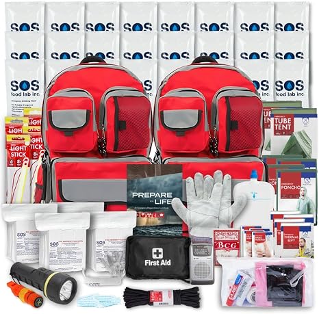 Family Emergency Kit | All-in-one Survival Kit Backpack for Earthquake, Flood, Disaster Relief, Civil Unrest & Outdoor -