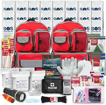 Family Emergency Kit | All-in-one Survival Kit Backpack for Earthquake, Flood, Disaster Relief, Civil Unrest & Outdoor -