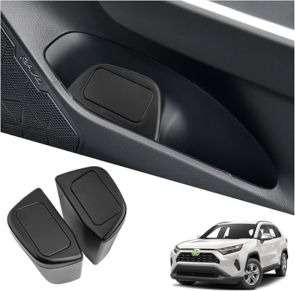 Ruiya Door Trash Can Compatible with 2019-2025 Toyota RAV4 & Hybrid All Trims, with Lid Plastic Garbage Bin Storage Orga