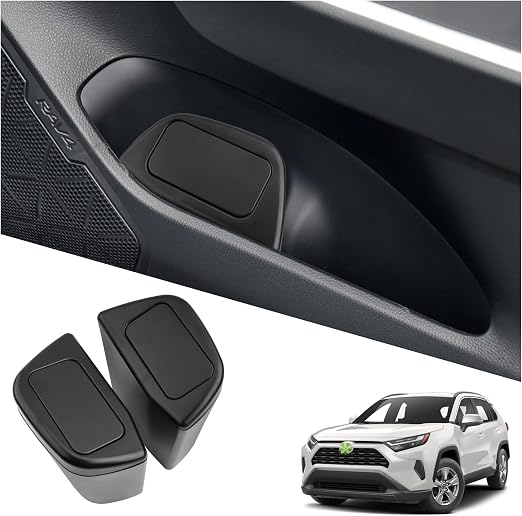 Ruiya Door Trash Can Compatible with 2019-2025 Toyota RAV4 & Hybrid All Trims, with Lid Plastic Garbage Bin Storage Orga