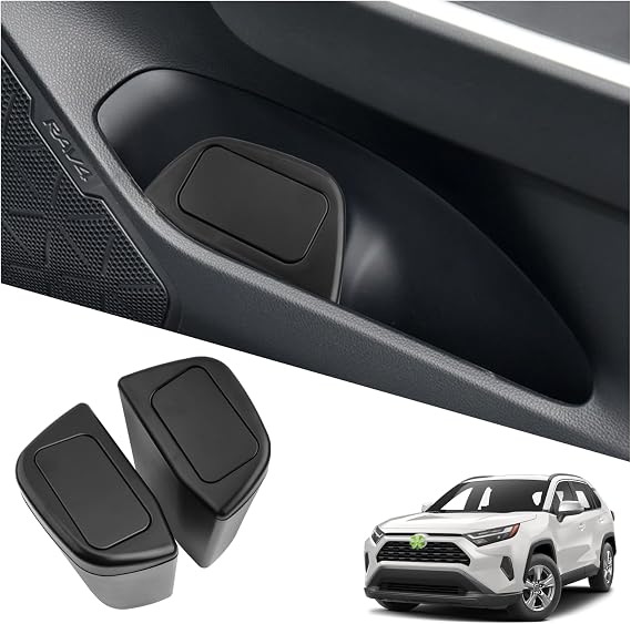 Ruiya Door Trash Can Compatible with 2019-2025 Toyota RAV4 & Hybrid All Trims, with Lid Plastic Garbage Bin Storage Orga