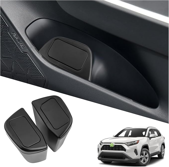 Ruiya Door Trash Can Compatible with 2019-2025 Toyota RAV4 & Hybrid All Trims, with Lid Plastic Garbage Bin Storage Orga