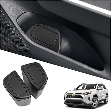 Ruiya Door Trash Can Compatible with 2019-2025 Toyota RAV4 & Hybrid All Trims, with Lid Plastic Garbage Bin Storage Orga