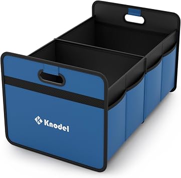 K KNODEL Foldable Trunk Storage Organizer for Car and Suv (Small, Blue)