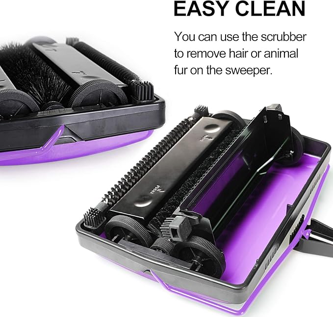 Yocada Carpet Sweeper Cleaner for Home Office Low&Undercoat Carpets Rugs Pet Hair Dust Scraps Paper Small Rubbish Cleaning with a Brush