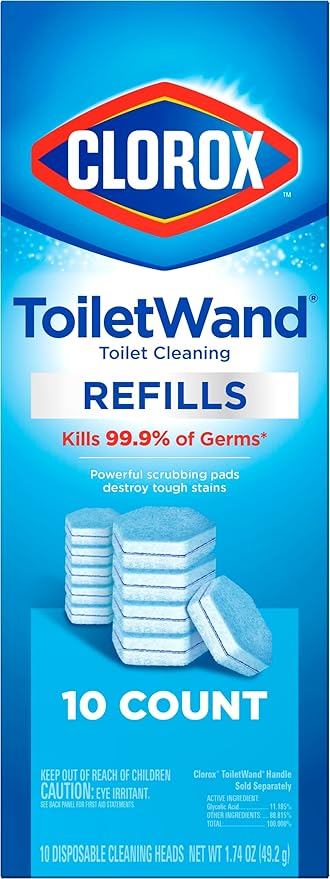 CLOROX ToiletWand Toilet Cleaner Refills,Toilet brush,Original,10 Count (Pack of 6)