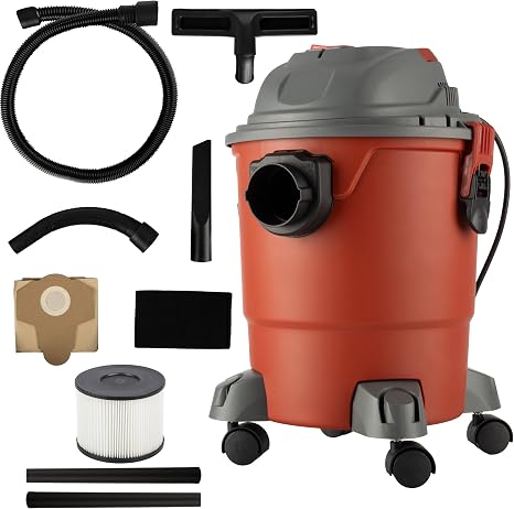 Stalwart Shop Vacuum Wet and Dry Shop Vac, 5.5 Peak HP, 5.5 Gallon