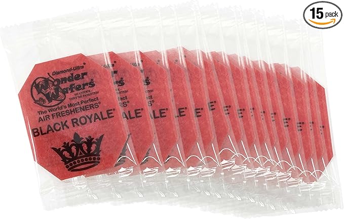 Wonder Wafers - Diamond-Ultra Scented Car Air Fresheners - Individually Wrapped (15 Per Pack) (Black Royale)
