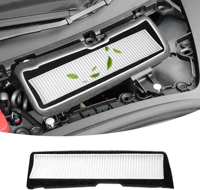 2-PACK External Cabin Air Filter Fits for Tesla Model 3 2021-2023 2024 2025 2026 Cabin Intake Air Conditioning Inlet Vent HEPA Filter 12.5''L x 3.75''W Car Accessories