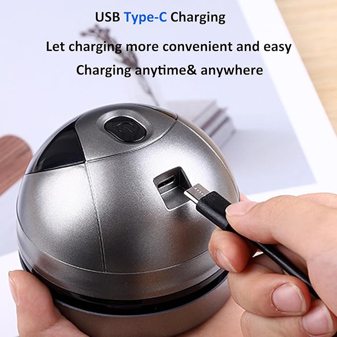 Desktop Vacuum Cleaner Mini Vacuum Cleaner for Crumbs Desk Table USB Vacuum Sweeper for Cleaning Eraser Crumbs Seeds Pet Hairs Flakes Computer Keyboard