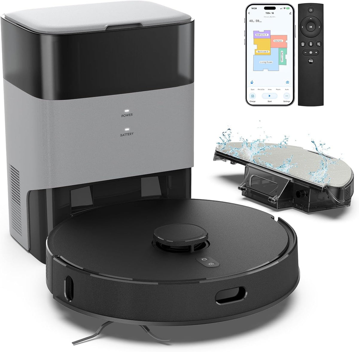 Robot Vacuum and Mop for Pet Hair, Intense Power-Lifting Suction