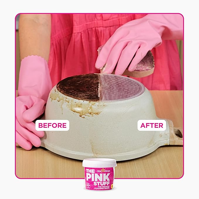 Stardrops - The Pink Stuff - The Miracle Scrubber Kit - 2 Tubs of The Miracle Cleaning Paste With Electric Scrubber Tool and 4 Cleaning Brush Heads, 6 Piece Set