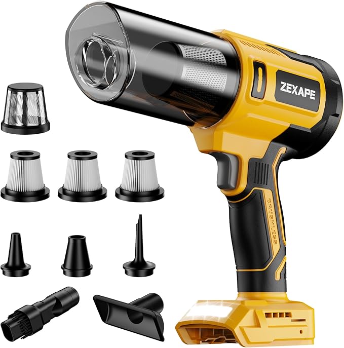 Cordless Vacuum Cleaner for DeWalt Battery, 5 in 1 Lightweight Electric Handheld Vacuum with 3 x HEPA Filter, 20KPA Powerful Suction, 200W Brushless Motor for Carpet,Sofa,Car (Battery Not Included)