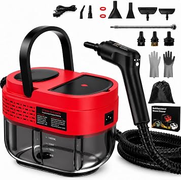 Handheld Steam Cleaner for Home, 2500W High Pressure Steam Cleaner for Car Detailing, 3 Steam Levels, 1600Ml Tank, High 