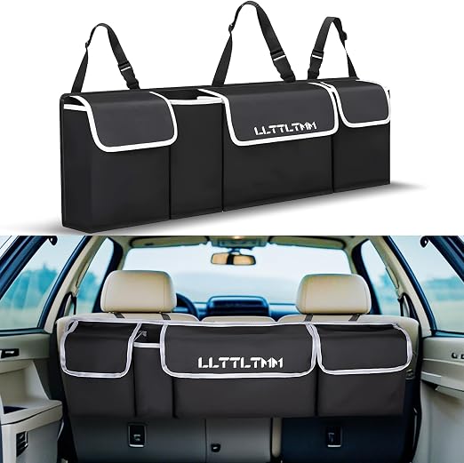 Trunk Organizer For Suv, Backseat Hanging Car Organizer And Storage,Large Capacity Foldable Trunk Organizer For Suv,Jeep