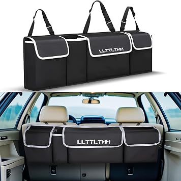 Trunk Organizer For Suv, Backseat Hanging Car Organizer And Storage,Large Capacity Foldable Trunk Organizer For Suv,Jeep