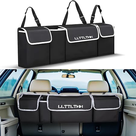 Trunk Organizer For Suv, Backseat Hanging Car Organizer And Storage,Large Capacity Foldable Trunk Organizer For Suv,Jeep
