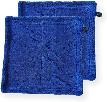 2 Pack Dialed Mini Drying Towels 1600 GSM, Premium 70/30 Blend Microfiber for Drying Cars, Trucks, SUVs. Professional Gr
