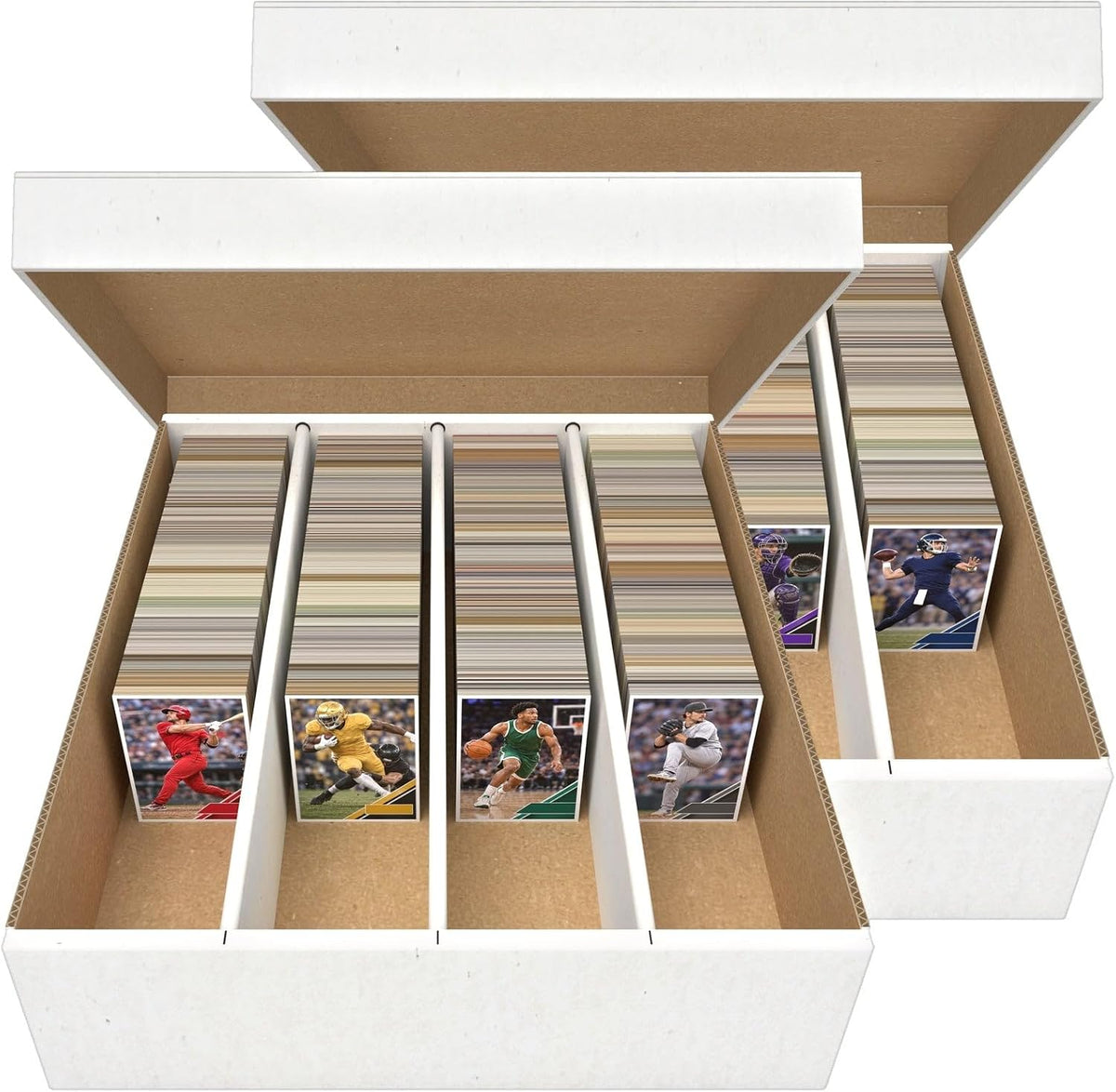 Trading Card Storage Box, 2-Pack, 3200 Count Monster Box, Woodhaven