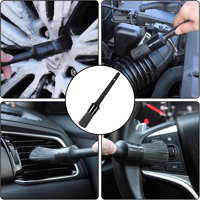Wheel Brush, Wheel & Rim Cleaner Brush, Tire Brush, Wheel Cleaning Brush, Bendable & Durable Car Wheel Brush Set, Car Detailing Brushes, Wheel Brushes for Cleaning Wheels