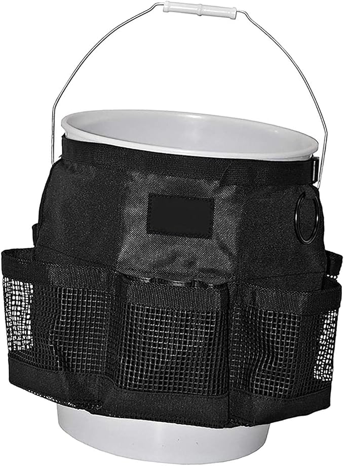 Multi Purpose Car Bucket Wash Tool Organizer Container, Fishing Storage Bag for 5 Gallon Bucket Hiking Camping Cooking C