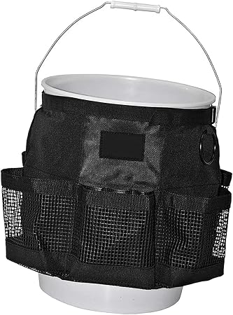 Multi Purpose Car Bucket Wash Tool Organizer Container, Fishing Storage Bag for 5 Gallon Bucket Hiking Camping Cooking C