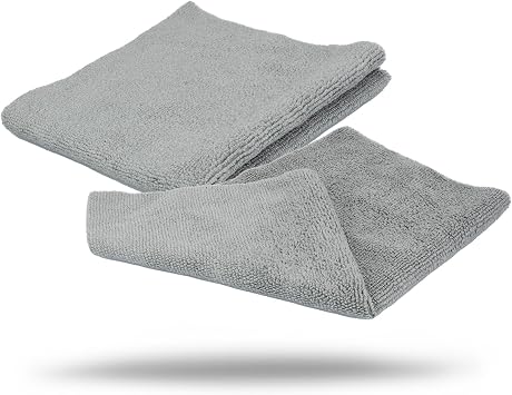 Maxshine 50-Pack Universal Microfiber Edgeless Utility Towels 12”x12” (260GSM) | Lint-Free, Scratch-Free Cleaning Cloths