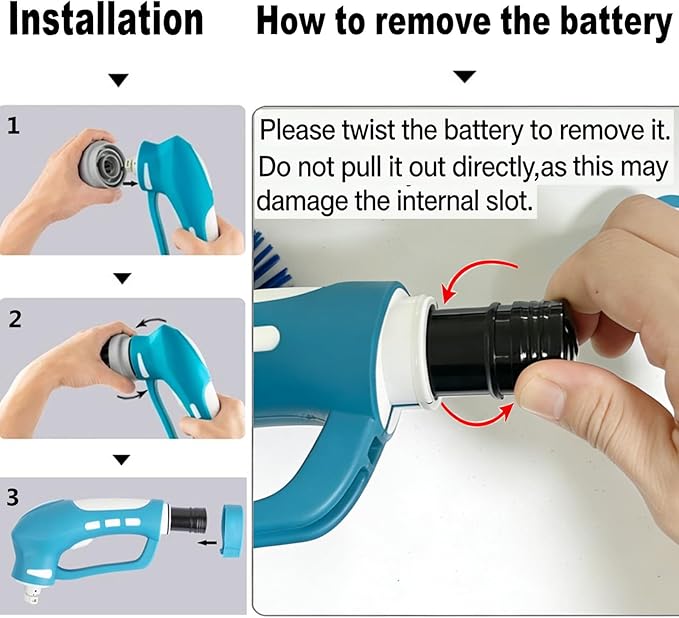 Cordless Electric Spin Scrubber with 6 Brush Heads & 2 Rechargeable Batteries, Power Scrubber for Shower Tile Grout Tub Bathroom Cleaning, IPX7 Waterproof Handheld Scrubber