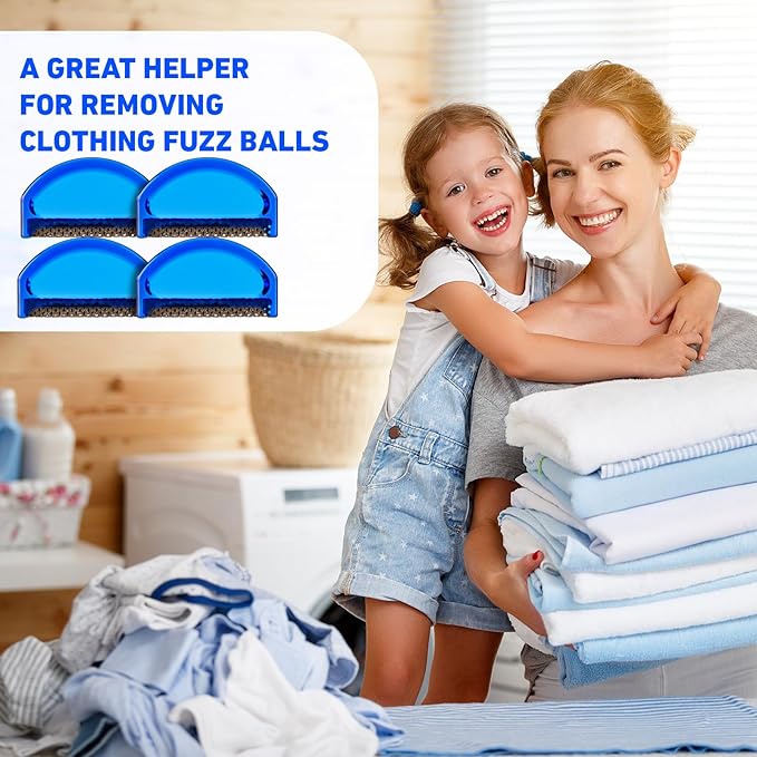 Boao 4 Pieces Sweater Combs to Remove Pilling Sweater Defuzzer Multi-Fabric Shaver and Cashmere Comb Wool Pilling Remover Pills, Fuzz from Clothes (Minimalist Modern)