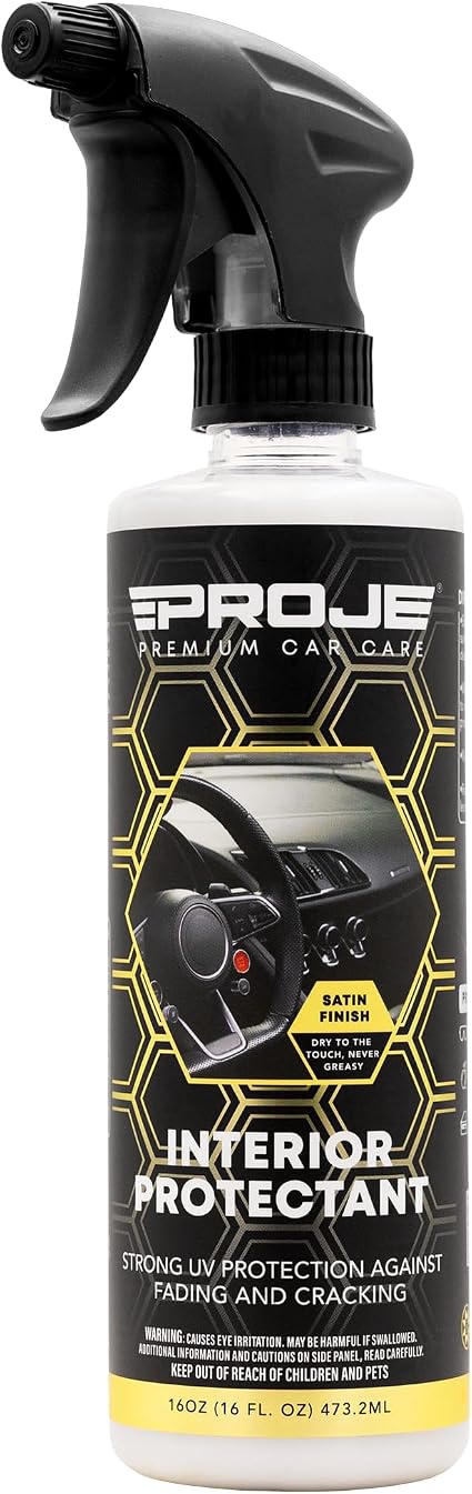 Proje Interior Protectant - Non-Greasy Satin finish - Repels Dirt, Dust, & Debris - Provides Superior UV Protection, Hel